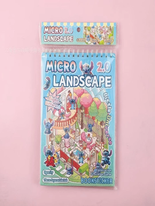 3D стикер-книга Micro Landscape — креативный набор с наклейками - 