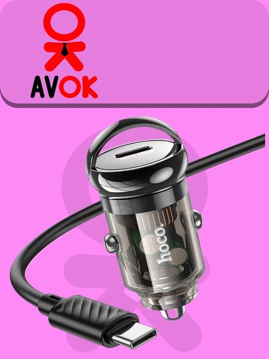 Z53 Sight avtomobil zaryadlash moslamasi, 30 Vt, PD30W + QC3.0, shaffof, kabel to‘plami