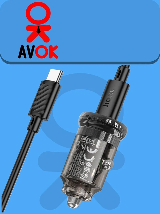 Z53 Sight avtomobil zaryadlash moslamasi, 30 Vt, PD30W + QC3.0, shaffof, kabel to‘plami
