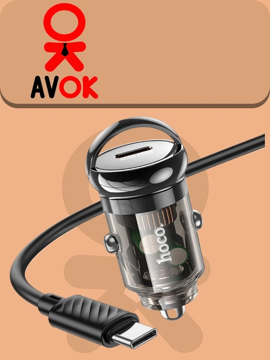 Z53 Sight avtomobil zaryadlash moslamasi, 30 Vt, PD30W + QC3.0, shaffof, kabel to‘plami