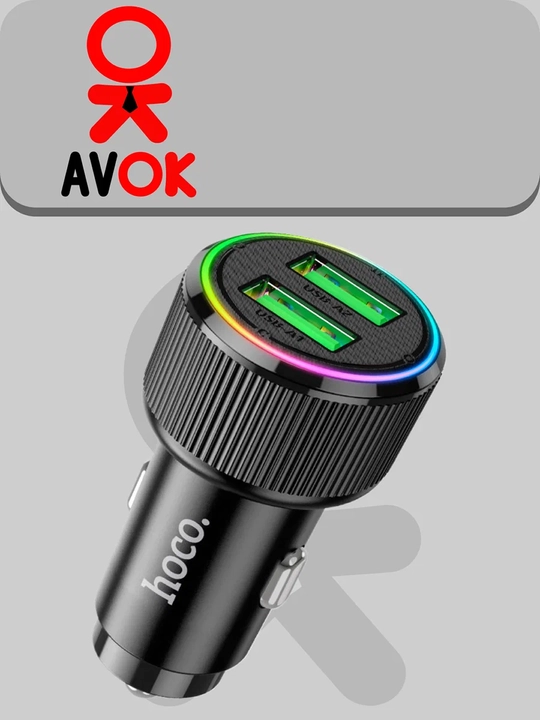 NZ14 Guerrero avtomobil quvvatlagichi, 36 Vt, 2×USB-A, kabel to‘plami, qora