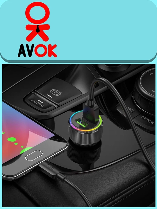 NZ14 Guerrero avtomobil quvvatlagichi, 36 Vt, 2×USB-A, kabel to‘plami, qora
