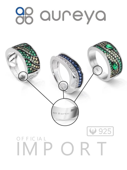 Кольцо из серебра 925 пробы с родием, вставки: Фианит (R311121GNSZSK925)