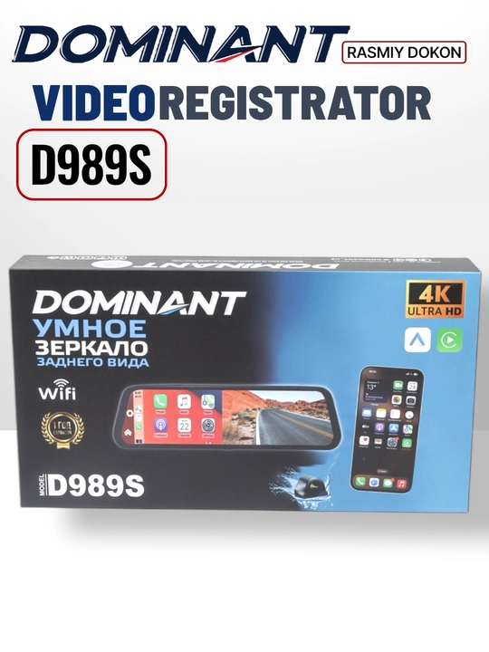 Видеорегистратор Dominant D989S Wifi 4К Ultra HD Aндроид