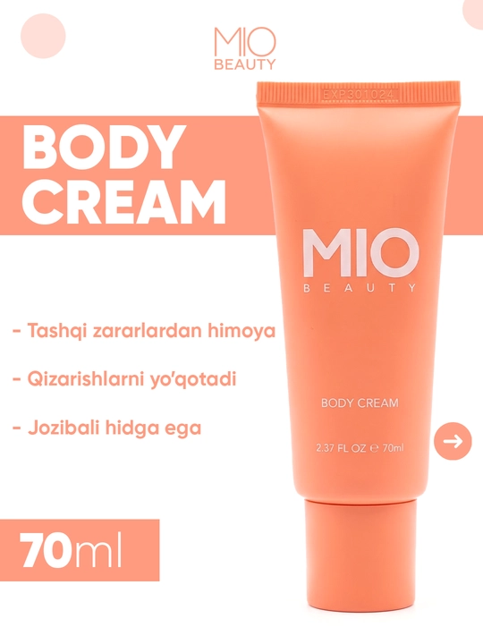 Qo‘l va tana uchun xushbo‘y Mio Beauty kremi - 