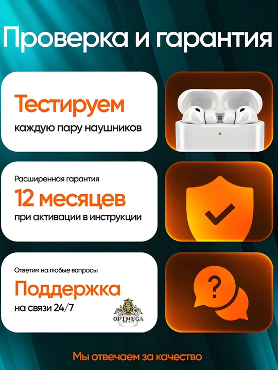 Simsiz quloqchinlar Pods Pro 2 sensorli, iPhone va Android uchun bluetooth