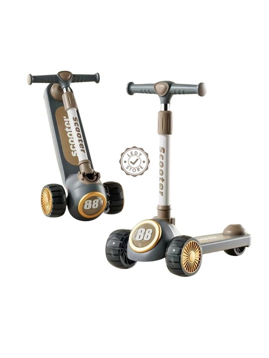 Детский трёхколёсный самокат Scooter KD-505, складной