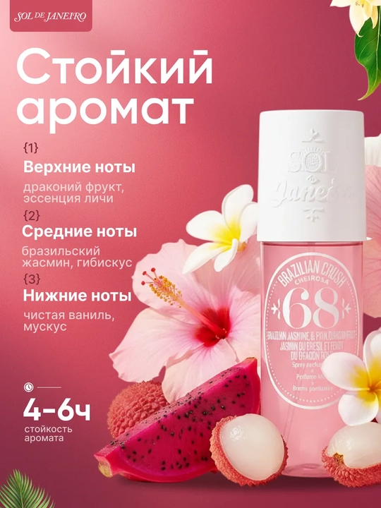 Sol de Janeiro Mist, парфюмерный спрей для тела и волос — ароматный спрей для тела 90 мл - 