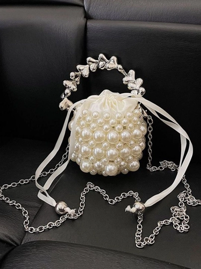 Мини-сумочка, сумка с сумкой, Pinterest, для девочек и в подарок — UNI0777-BAG07-КРЕМОВ