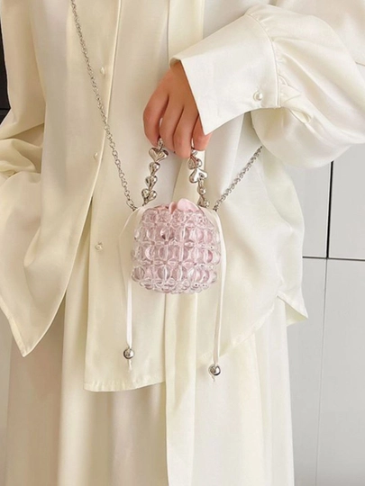 Мини-сумочка, сумка с сумкой, Pinterest, для девочек и в подарок — UNI0777-BAG07-РОЗОВ