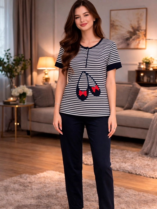 Katta o‘lchamli, uyda va uxlash uchun qulay pijama, standart, 62, 64, 66
