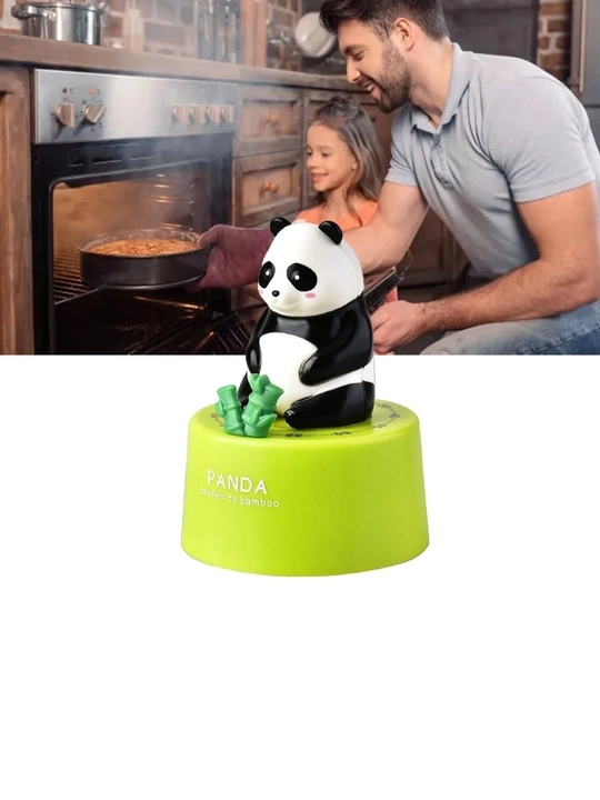 Panda ko‘rinishidagi oshxona magnitli taymeri, teskari sanoq mexanik taymeri