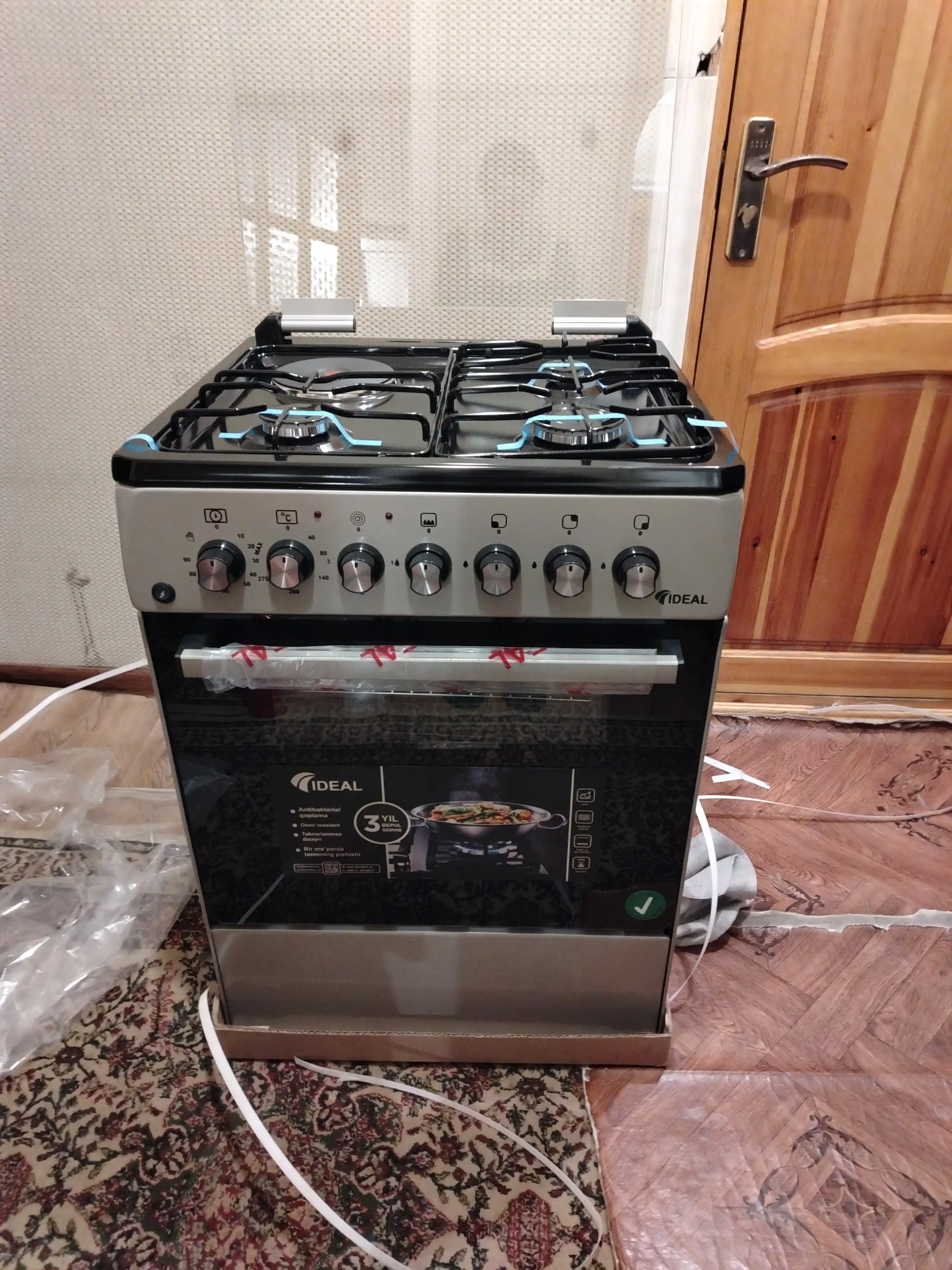 Ideal L350 3+1 konforkali gaz plitasi, pech hajmi 65 l, 60 * 60
