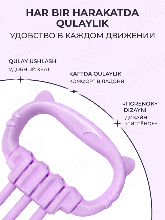 Trubkali fitnes espander, orqa, qo'l va oyoq uchun rezina trenajor, 6-40 kg