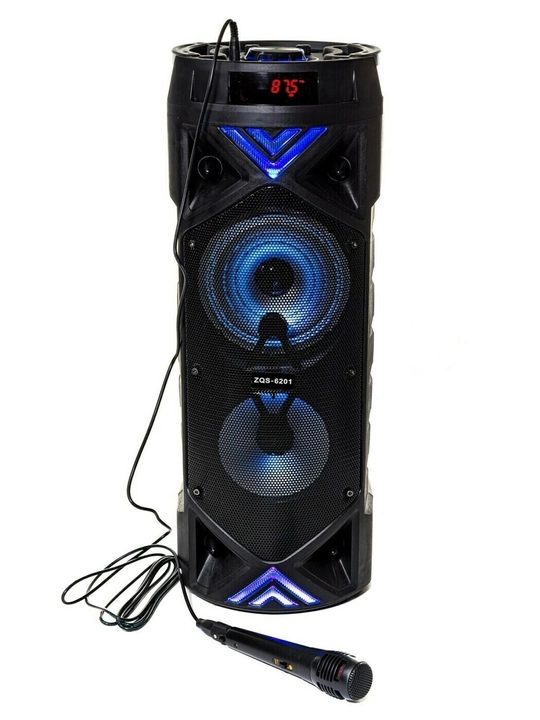 Портативные колонки, ZQS, Bluetooth RGB подсветка, TWS микрофон USB с караоке, TF AUX FM