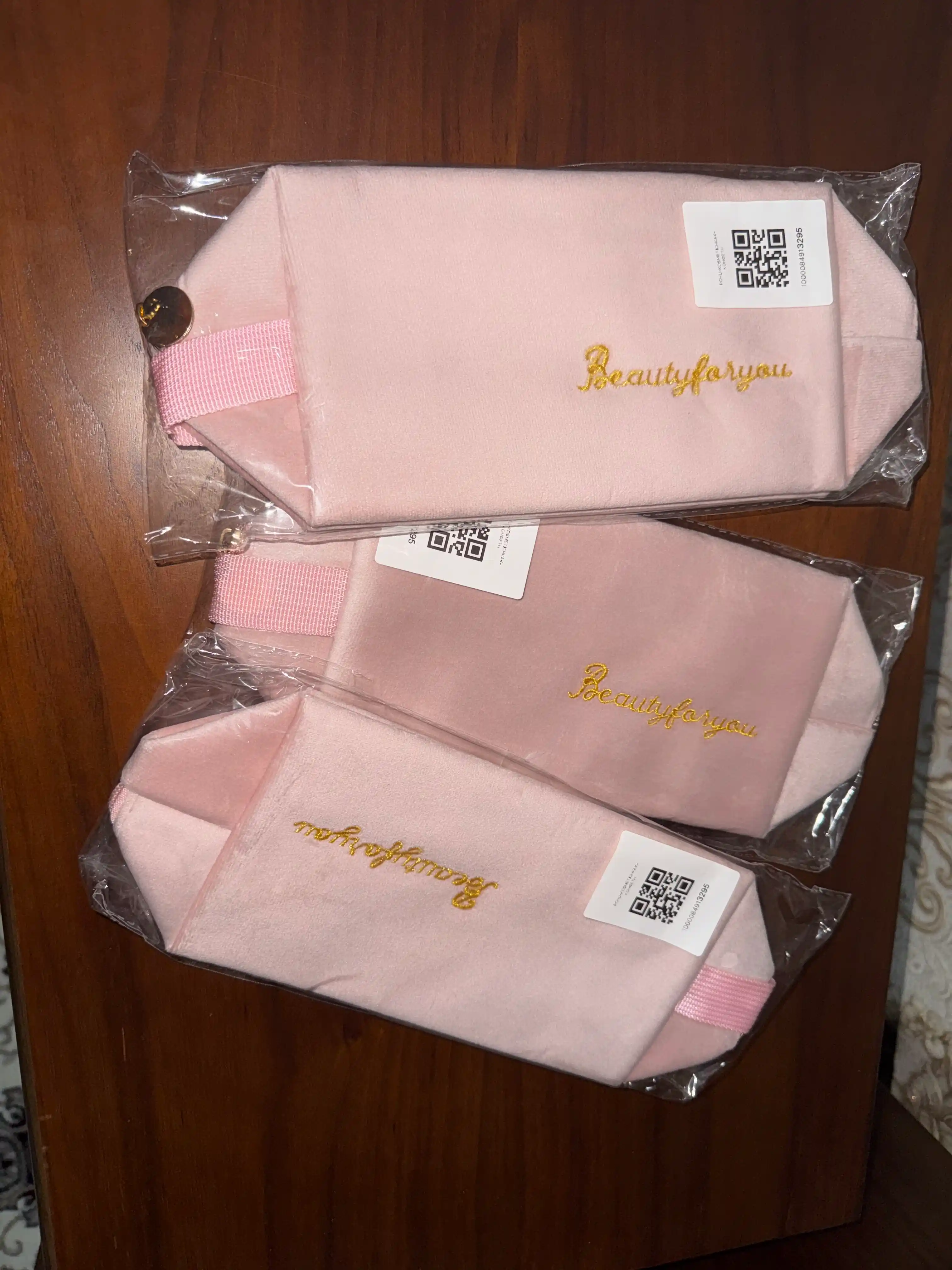 Ayollar uchun baxmal kosmetik sumka, kosmetika uchun organayzer, 4 xil rangda