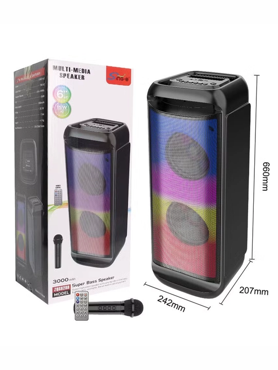 Portativ karnaylar, ZQS, Bluetooth RGB yoritgich, TWS karaokeli USB mikrofon, TF AUX FM