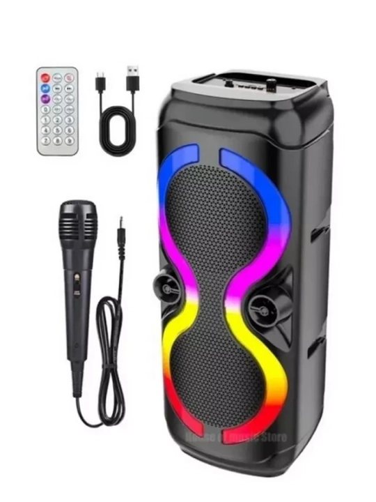 Портативные колонки, ZQS, Bluetooth RGB подсветка, TWS микрофон USB с караоке, TF AUX FM
