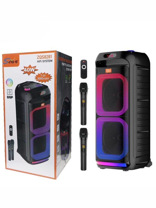 Портативные колонки, ZQS, Bluetooth RGB подсветка, TWS микрофон USB с караоке, TF AUX FM