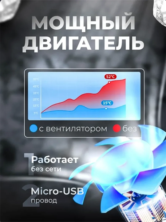 Кулер для телефона, с кабелем — Игровой кулер для игр в PUBG, Mobile Legends -19°C