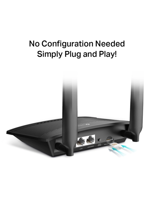 TL-MR100 N300 sim-karta uchun slotga ega simsiz 4G LTE router