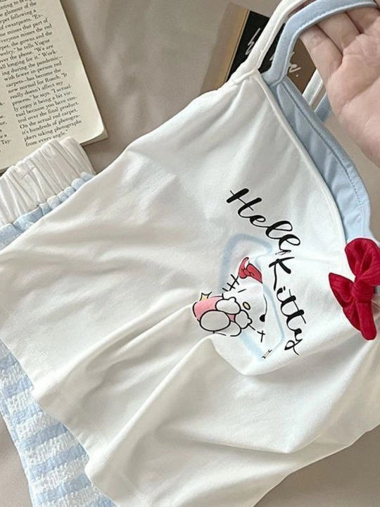 Qizlar uchun pijamalar, top va shortilar, uy kiyimlari