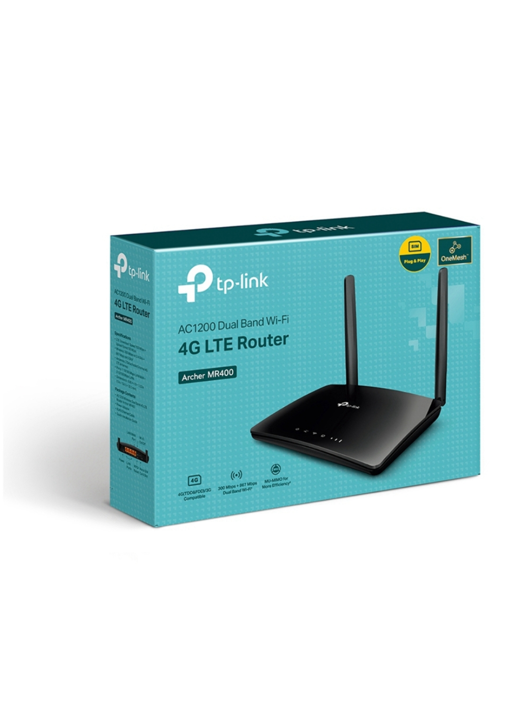 Archer MR400 AC1200 Двухдиапазонный беспроводной 4G LTE маршрутизатор - 