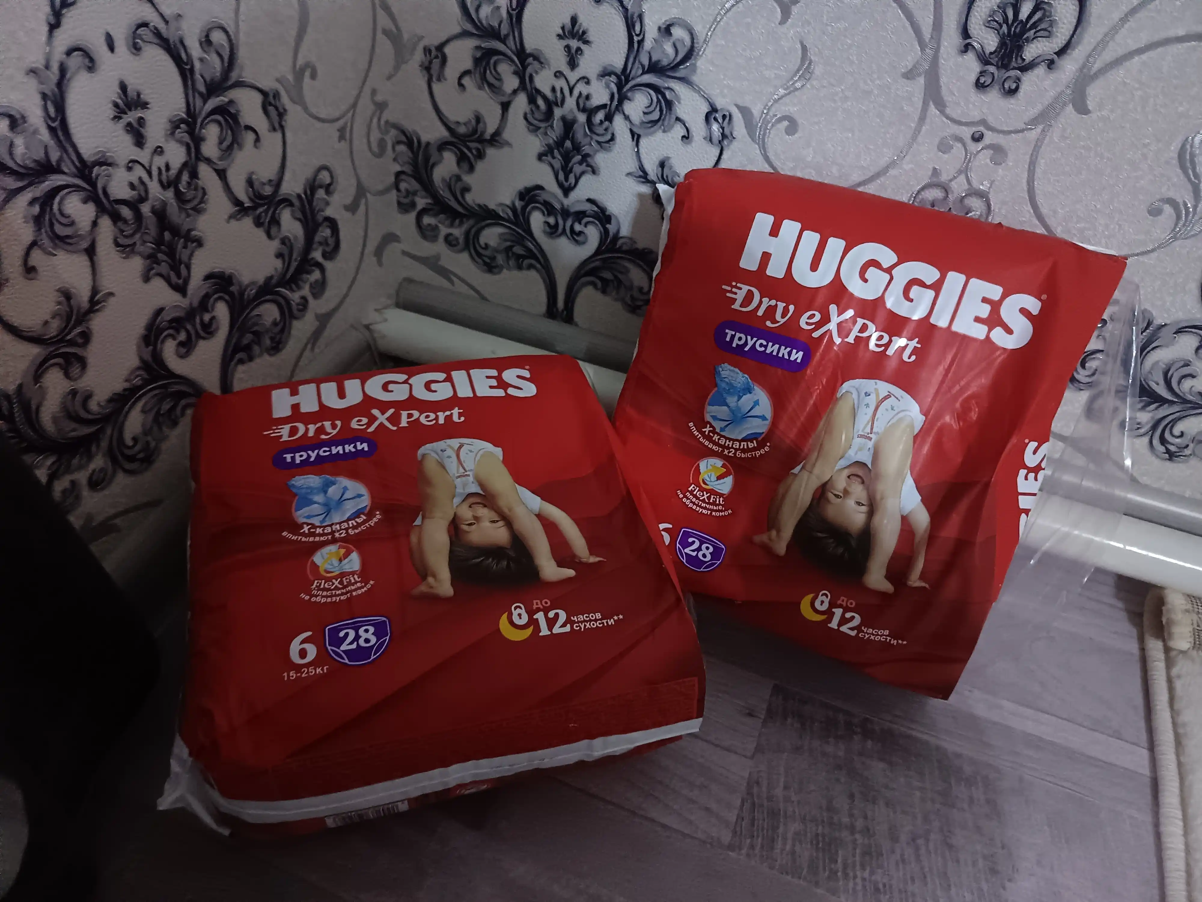 Huggies Dry Expert 6 XXL o‘lchamli trusikli tagliklar, 15-25 kg, 28 dona