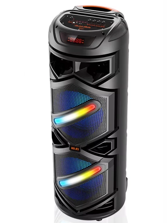 Kolonka ZQS portativ Bluetooth mikrofonli RGB yoritish TWS USB TF AUX FM va karaoke