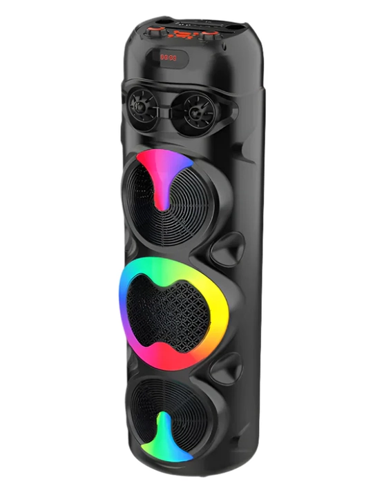 Kolonka ZQS portativ Bluetooth mikrofonli RGB yoritish TWS USB TF AUX FM va karaoke