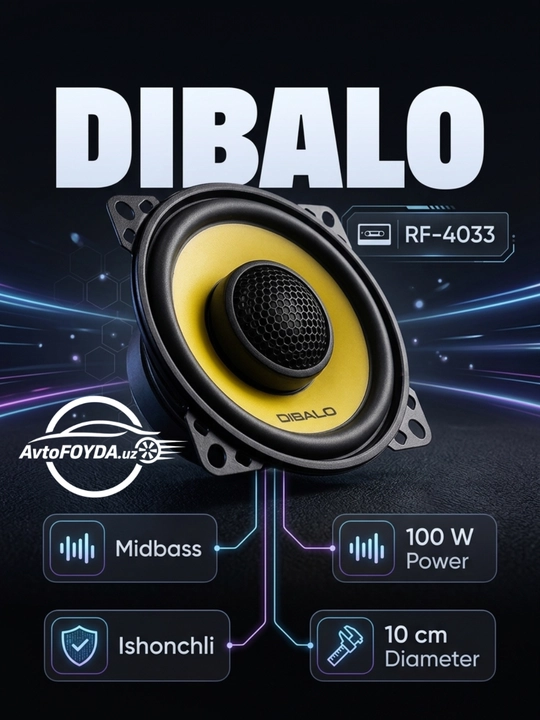 Dibalo RF-4033 10 sm midbass – kuchli ovoz, aniqlik, avtomobil audio tizimi uchun - 