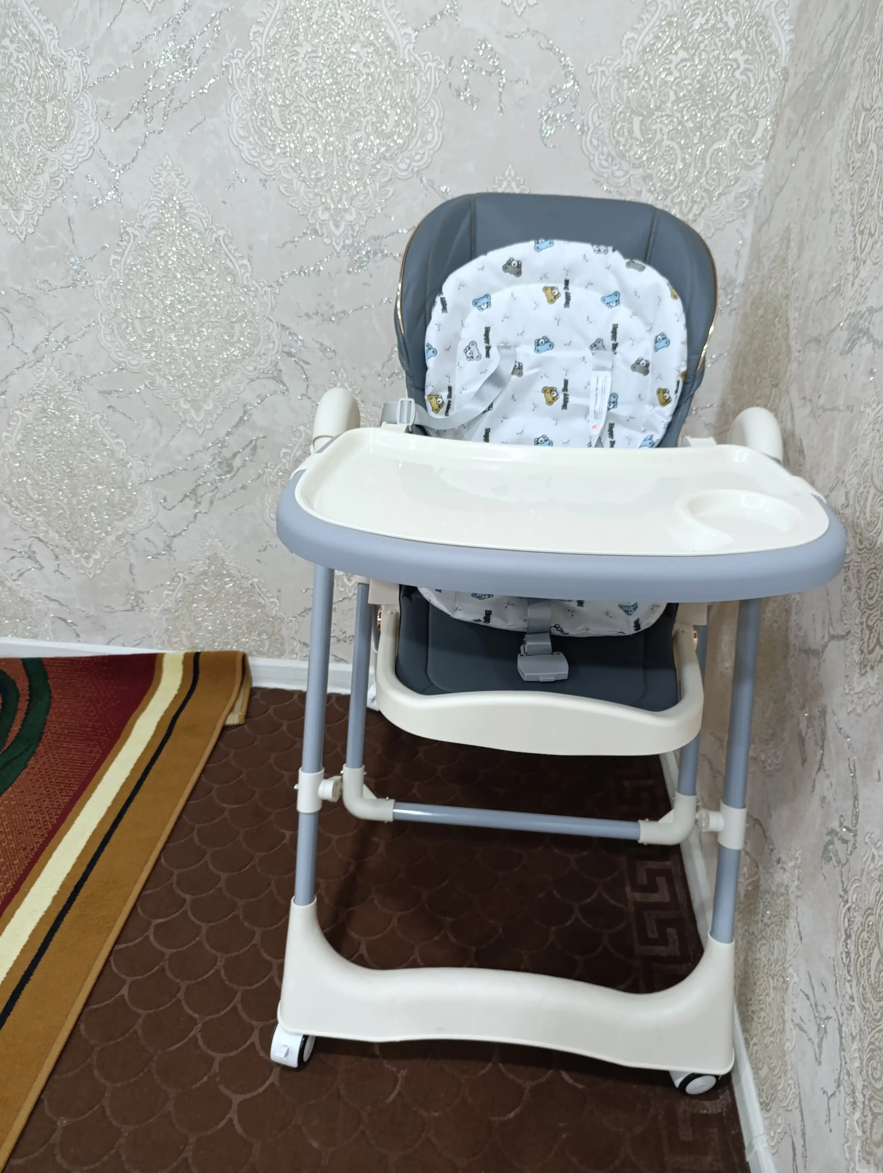 Детский стульчик для кормления ребенка, стульчик + качели детям до 4х лет, 2 в 1, Kidilo