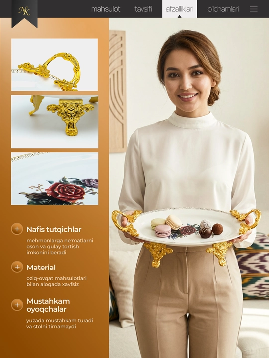 Набор посуды для сервировки стола, конфетница — 2 предмета