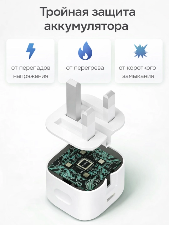 Зарядка для iPhone, зарядка с быстрой зарядкой 25 Вт, с кабелем Lightning от Type-C