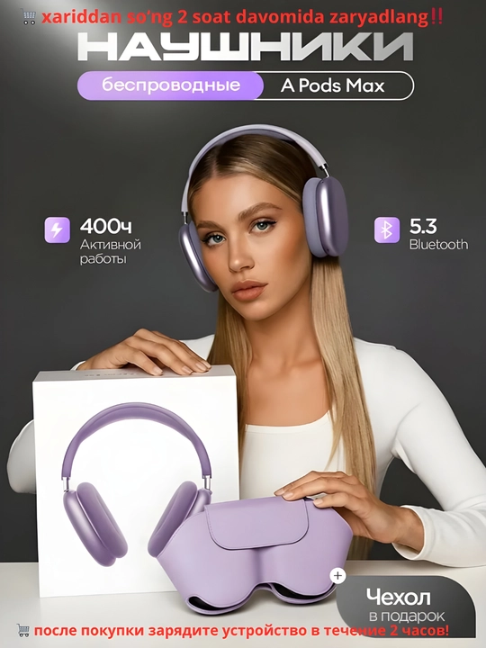 Simsiz naushnik Ai max 2 seriya Shovqinni kamaytiradigan ios va android windows uchun - 