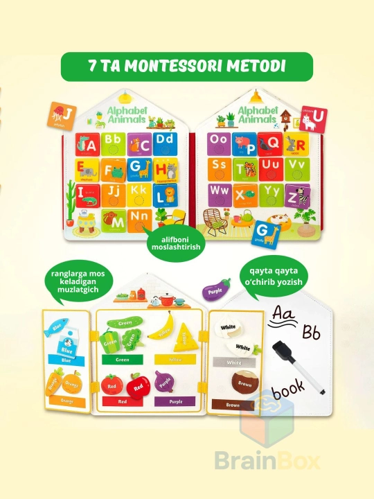 Развивающий Busy Book для детей — стикеры, пазлы, задания