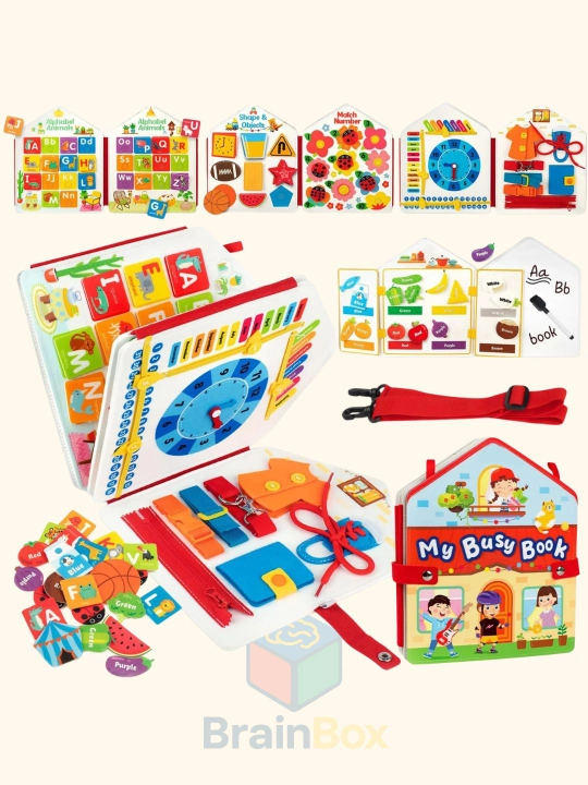Развивающий Busy Book для детей — стикеры, пазлы, задания