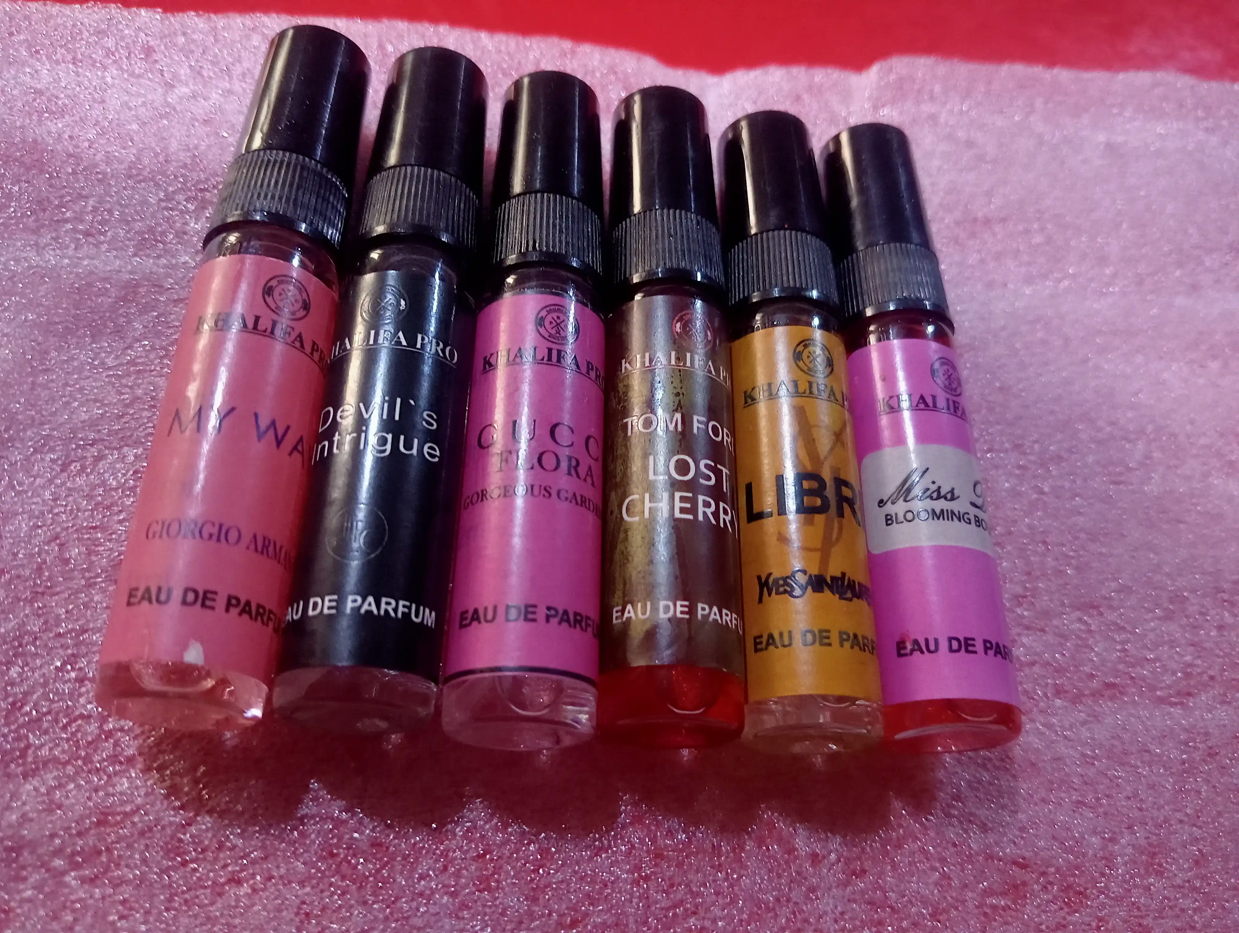 Ayollar uchun atirlar to'plami, Libre, Lost Cherry, Gucci Flora, Miss Dior, My Way, 6in1