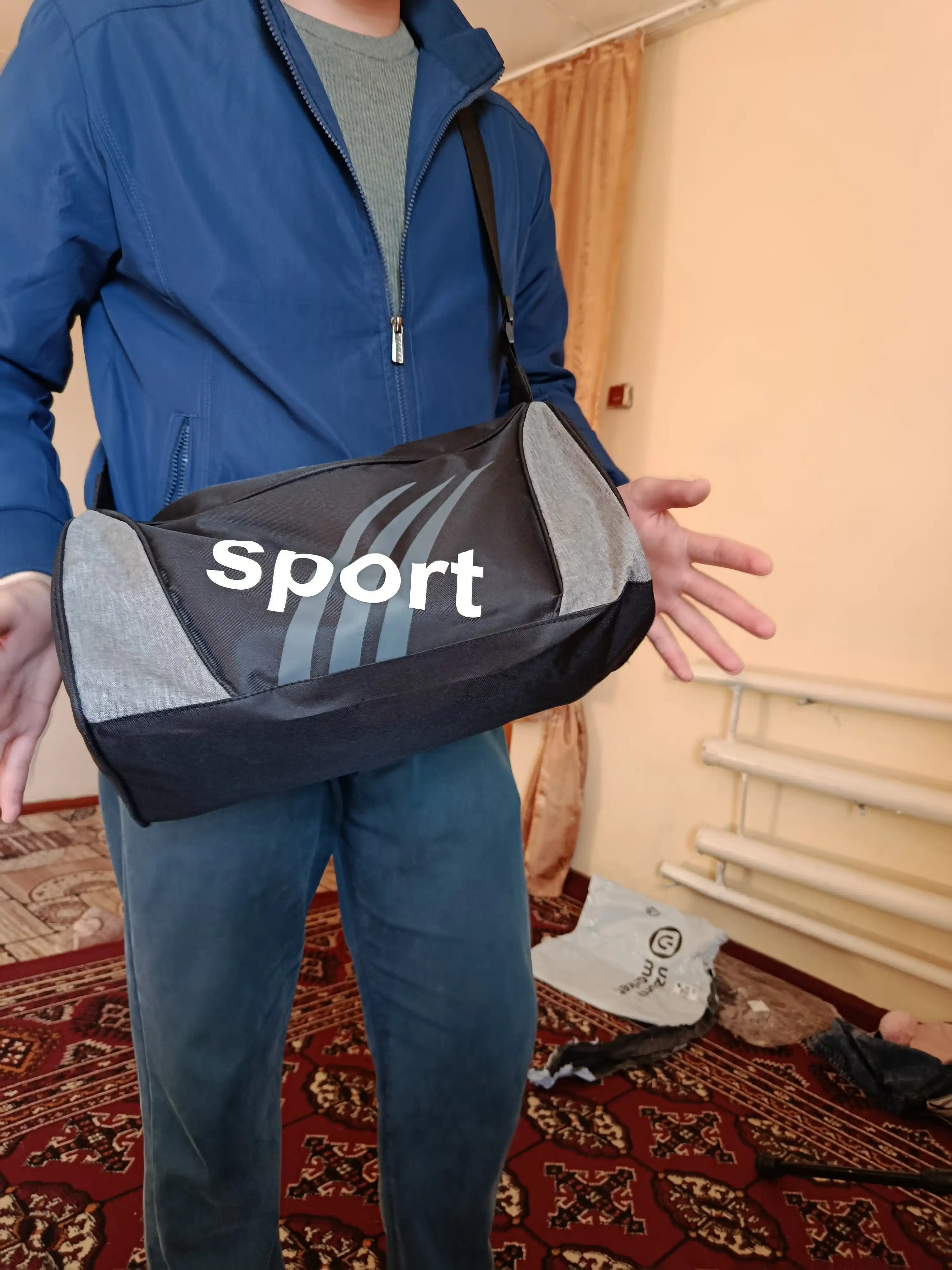 Fitnes, maktab va sport zali uchun erkaklar uchun sayohat sport sumkasi