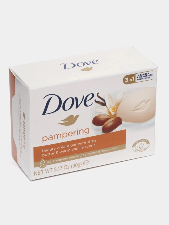 "Dove Pampering" kosmetik krem-sousi, shi moyi va iliq vanil hidi bilan - 