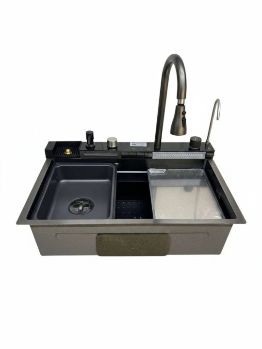 Смарт мойка кухонная из нержавеющей стали с комплектом 75×45 / 68×45