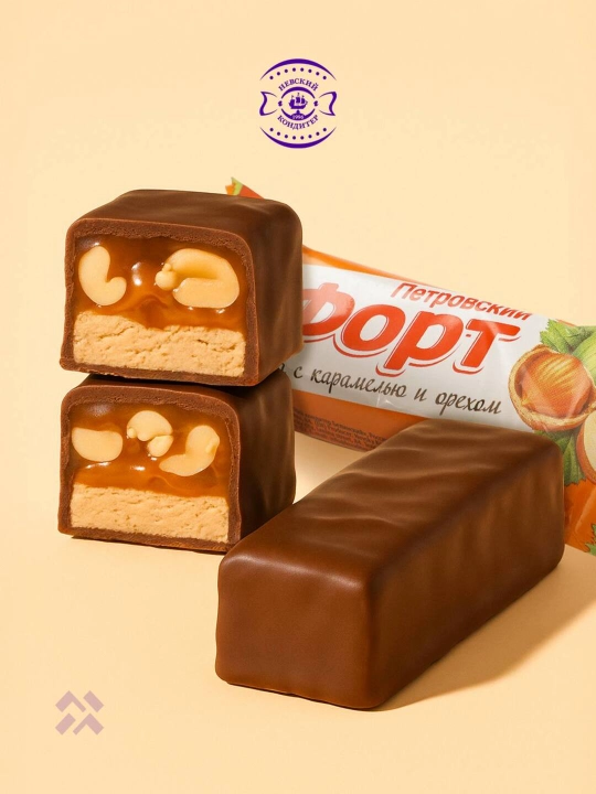 Nevskiy - Karamel va yong'oqli 'Petrovskii` fort nugali konfetlar, 1 kg