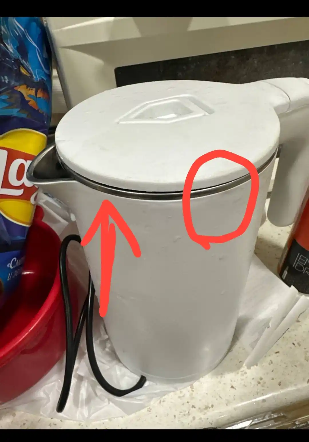 Elektr choynak, ikki devorli, 2.0 l, oq rangda