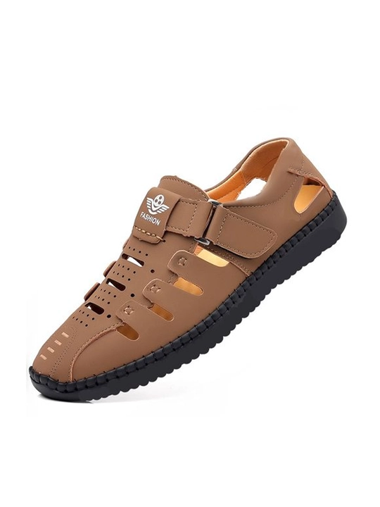 Erkaklar uchun Breathable Casual yopiq burunli, teshikli sandallar