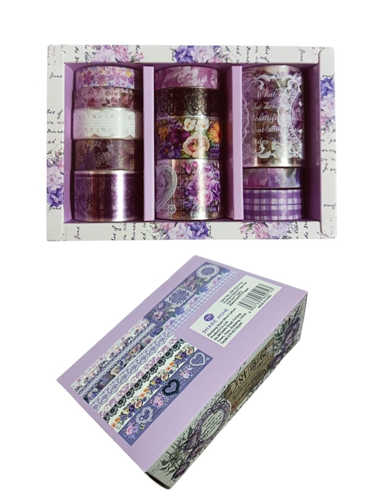 Dekorativ washi skotch 10 dona, vintage gul va kapalak, scrapbooking, planner - 
