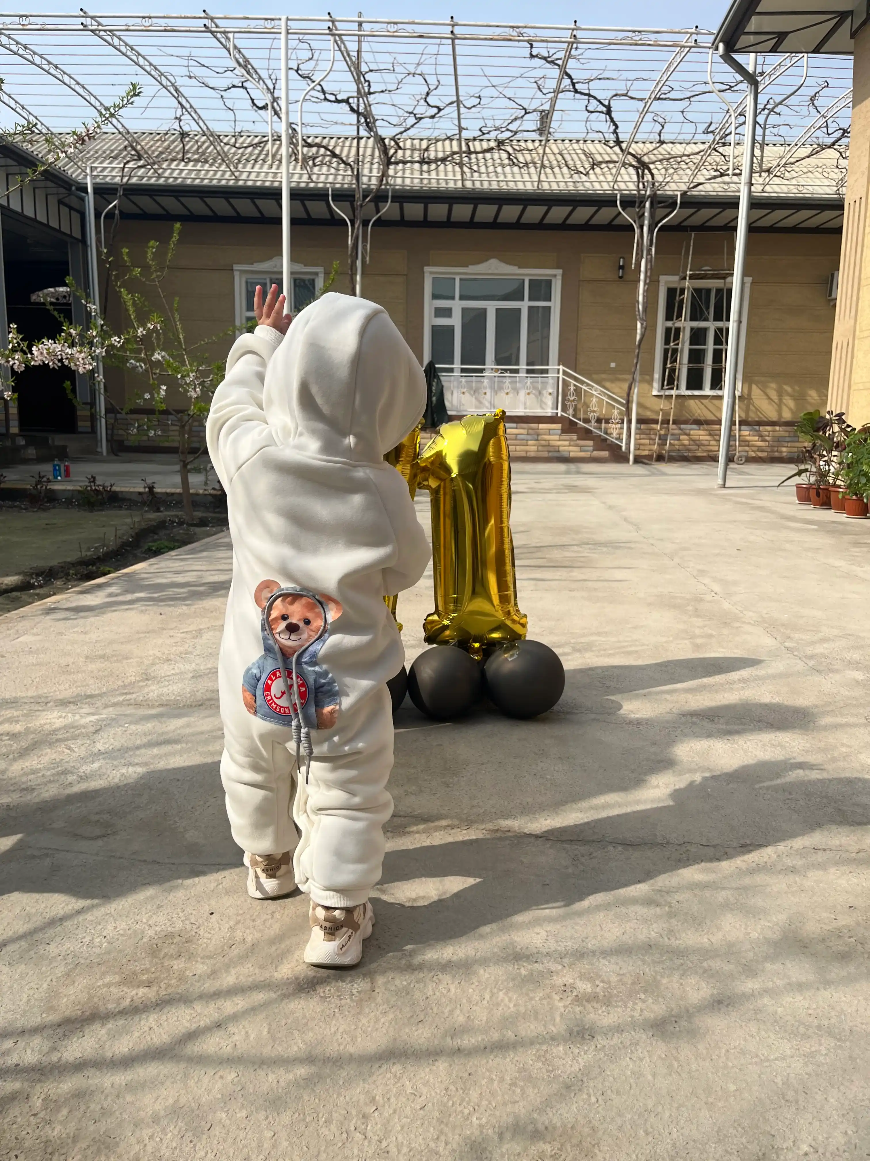 "Teddy" bolalar bodi kapyushonli, yoz va bahor uchun
