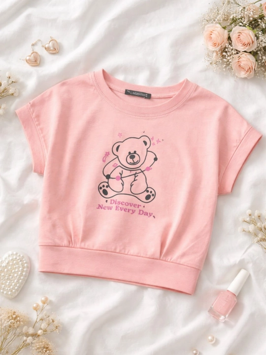 Футболка для девочки, стрейч хлопок, Турция, 2-7 лет, рост 92-122см
