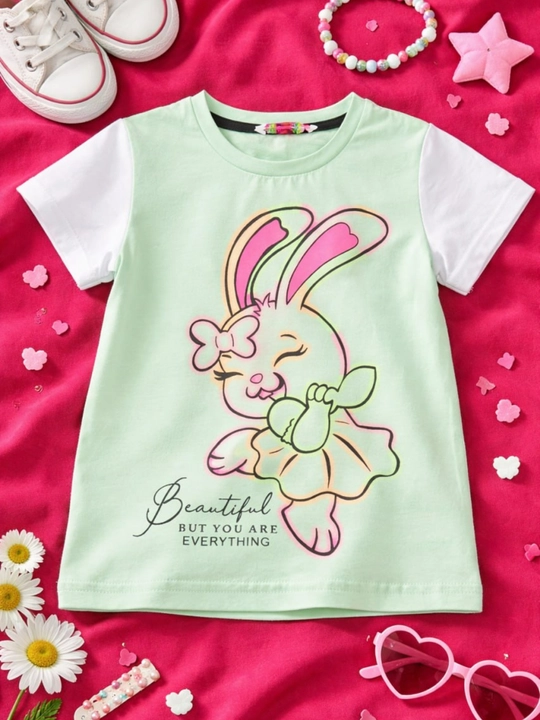 Футболка для девочки, стрейч хлопок, Турция, 2-7 лет, рост 92-122см