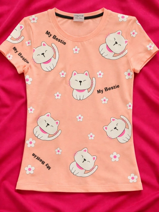Футболка для девочки, стрейч хлопок, Турция, 2-7 лет, рост 92-122см