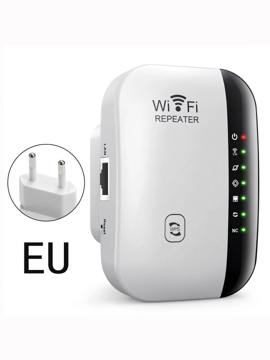 Wi-Fi усилитель сигнала до 300 Мбит/с 2.4GHz репитер WPS для дома и офиса 